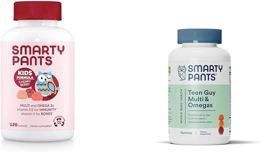 Nutrient-Rich Kids & Teen Guy Multivitamin Gummies with Omega 3 Fish Oil EPA/DHA