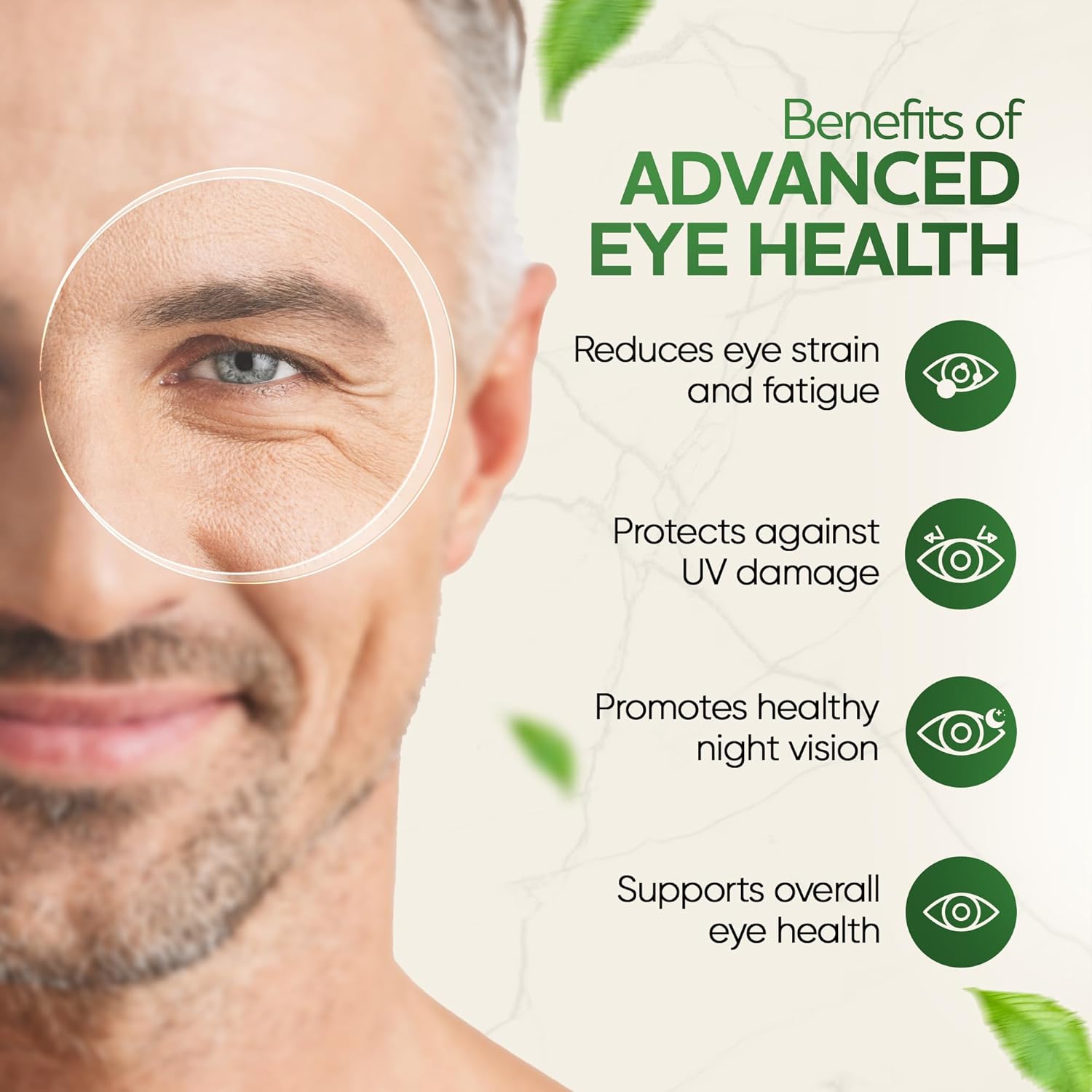 NutrifyMD Eye Health Supplement with Lutein, Zeaxanthin, Omega-3, B Vitamins - 60 Capsules