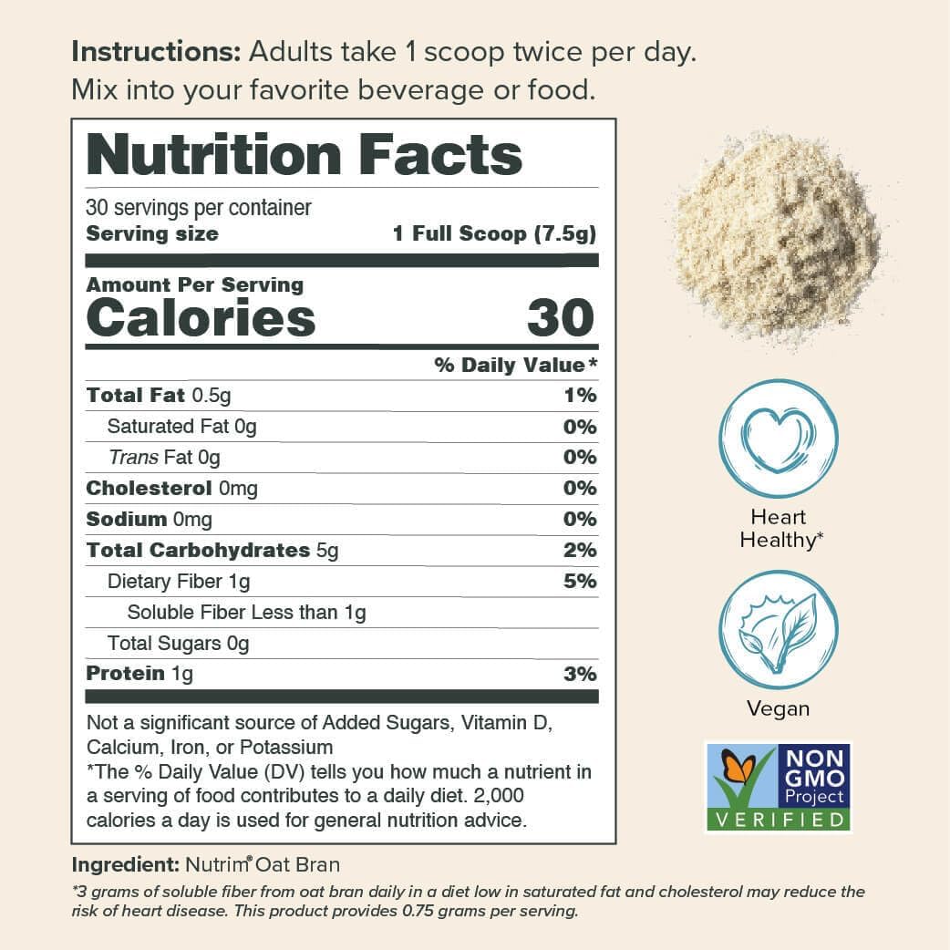 Nutrim Oat Bran Powder and FruiteX-B Tart Cherry Capsules Bundle with Beta Glucan for Joint Support