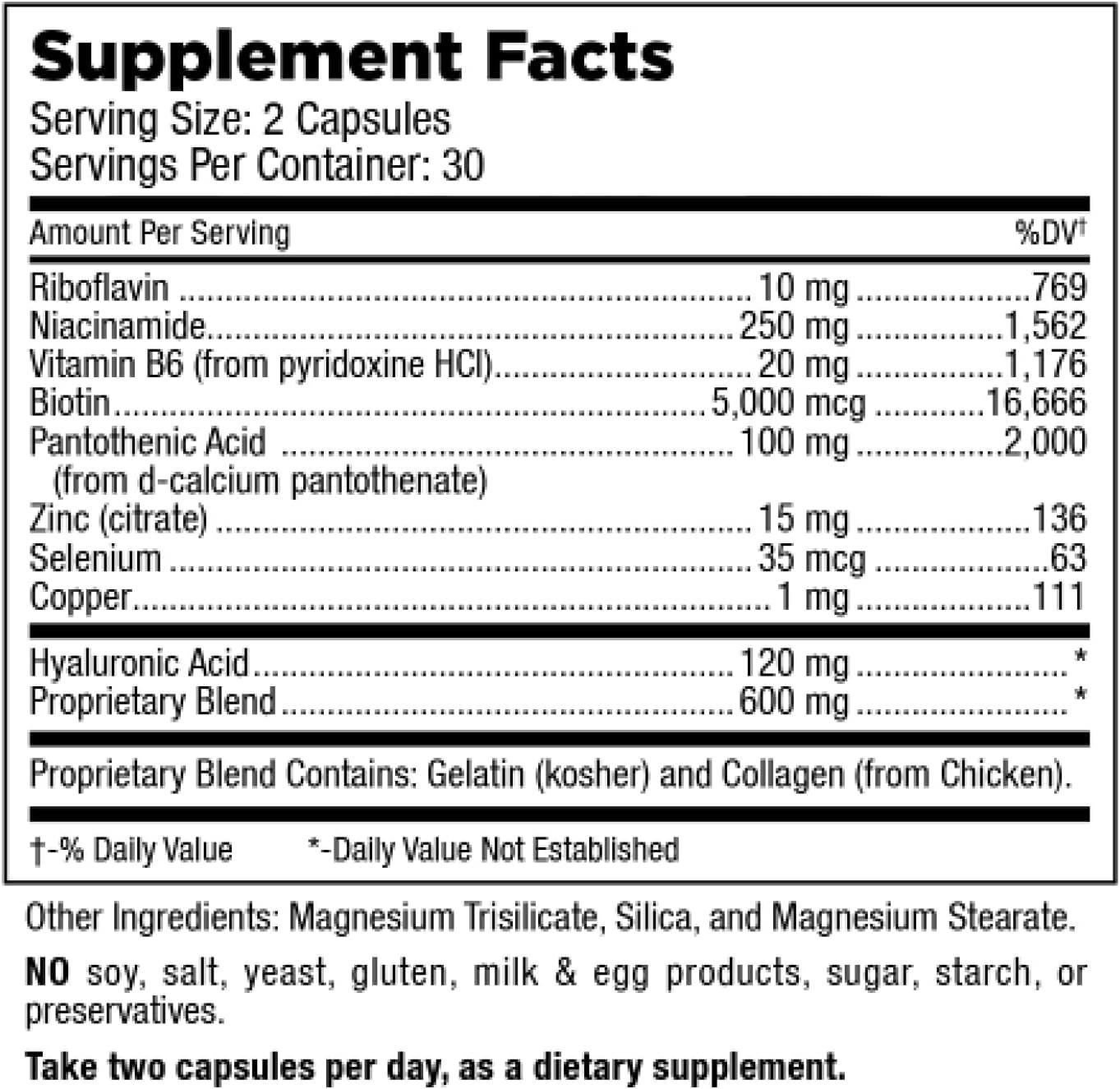 NutriSilk Capsules by Mt. Angel Vitamins: Enhances Hair & Skin Health, Boosts Collagen, 60 B Vitamin Capsules