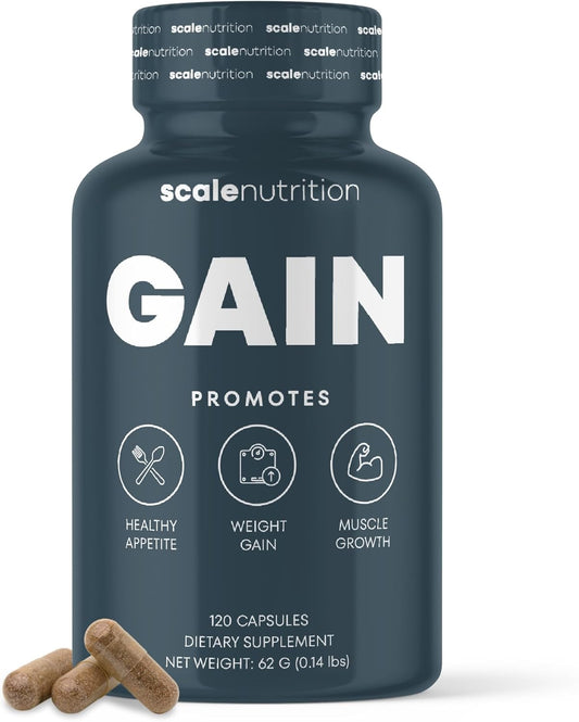 Nutrition Boost Pills for Appetite, Muscle Growth, Weight Gain & Digestion Support - Men & Women, Creatine & Herb Supplement