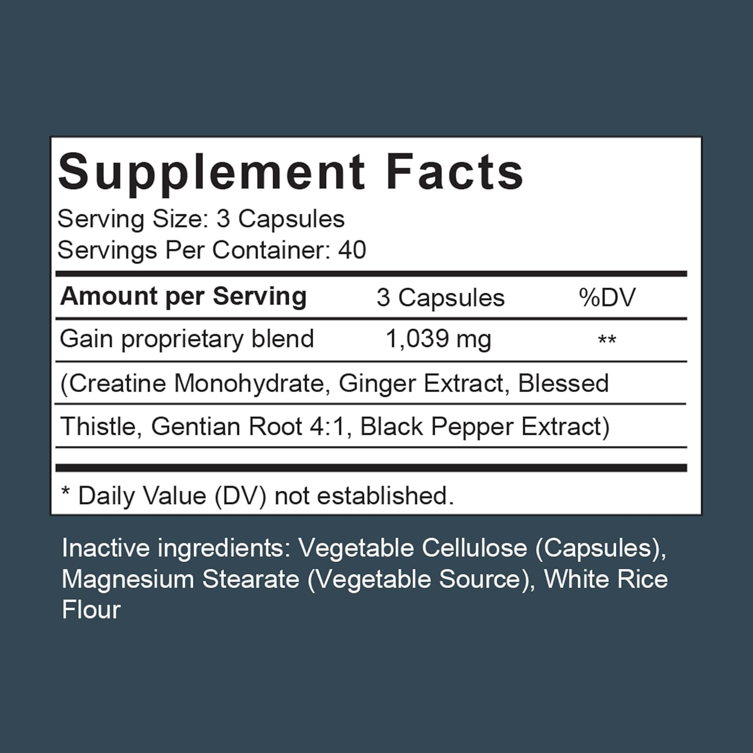 Nutrition Boost Pills for Appetite, Muscle Growth, Weight Gain & Digestion Support - Men & Women, Creatine & Herb Supplement