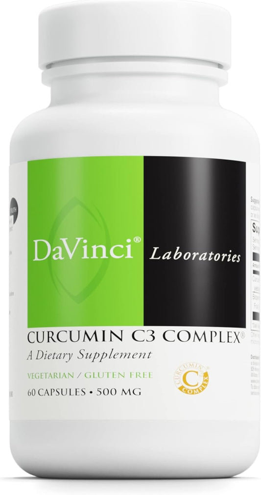 Nutritional Supplement for Gallbladder and Liver Support - Curcumin C3 Complex with Curcuminoids and Bioperine - Gluten-Free - 60 Vegetarian Capsules