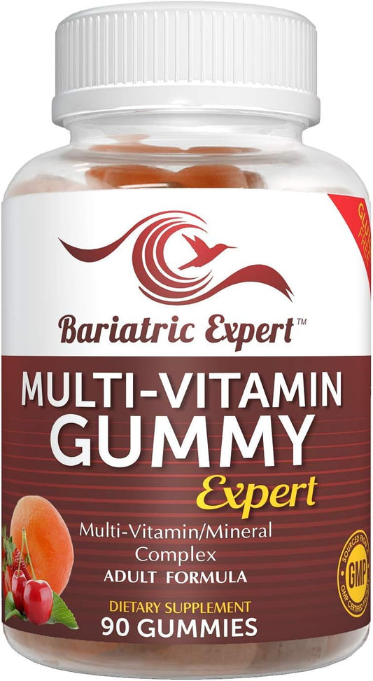 Nutritionist Recommended Bariatric Multivitamin Gummies for Adults Post-Gastric Sleeve and Bypass - Fast-Melting Dietary Supplement, 90 Count