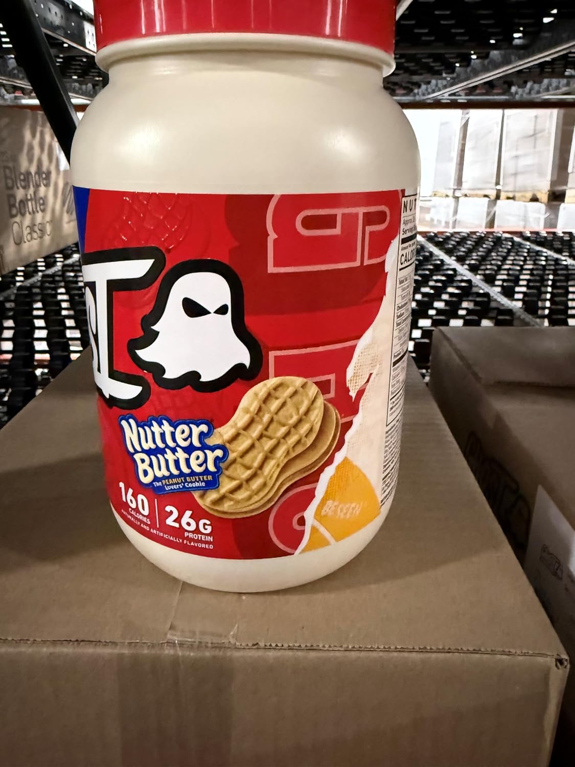 Nutter Butter Flavored GHOST Whey Protein Powder - 2.4LB Tub with 26G Protein - Peanut Butter Cookie Blend