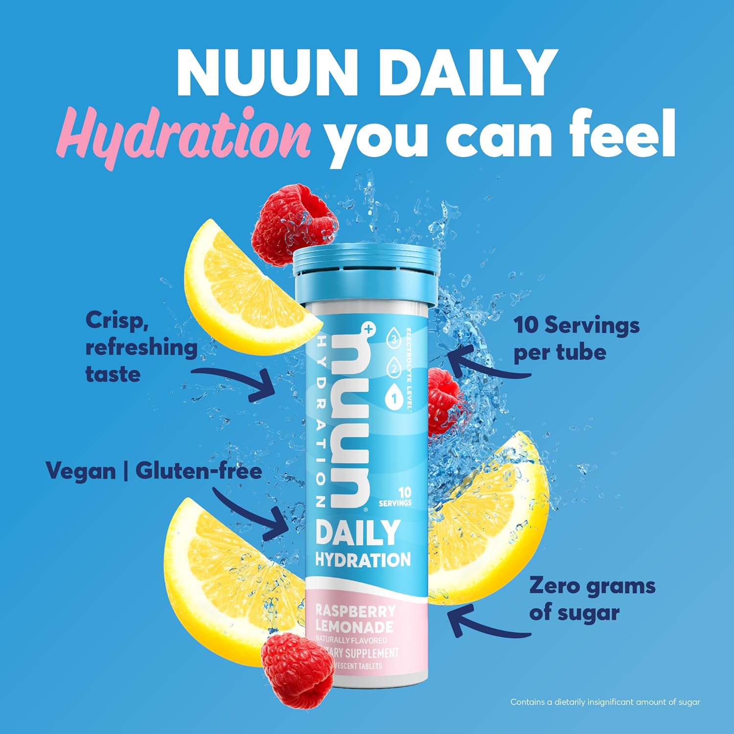 Nuun Hydration Daily Electrolyte Tablets, Mixed Berry Flavor, Sugar-Free, Vegan & Gluten-Free, 4 Pack - 40 Servings