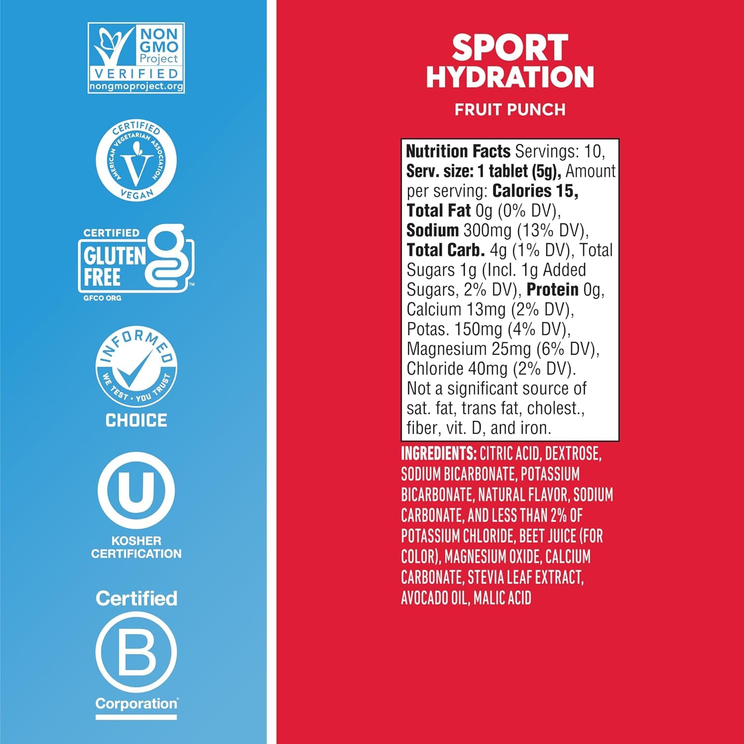 nuun Hydration Fruit Punch Electrolyte Drink Tablets - 4 Pack of 10 Tablets for Enhanced Hydration