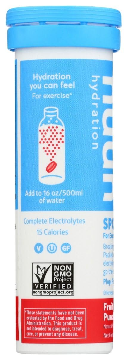 nuun Hydration Fruit Punch Electrolyte Drink Tablets - 4 Pack of 10 Tablets for Enhanced Hydration