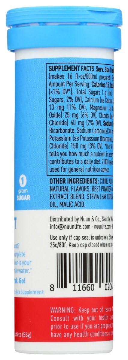 nuun Hydration Fruit Punch Electrolyte Drink Tablets - 4 Pack of 10 Tablets for Enhanced Hydration