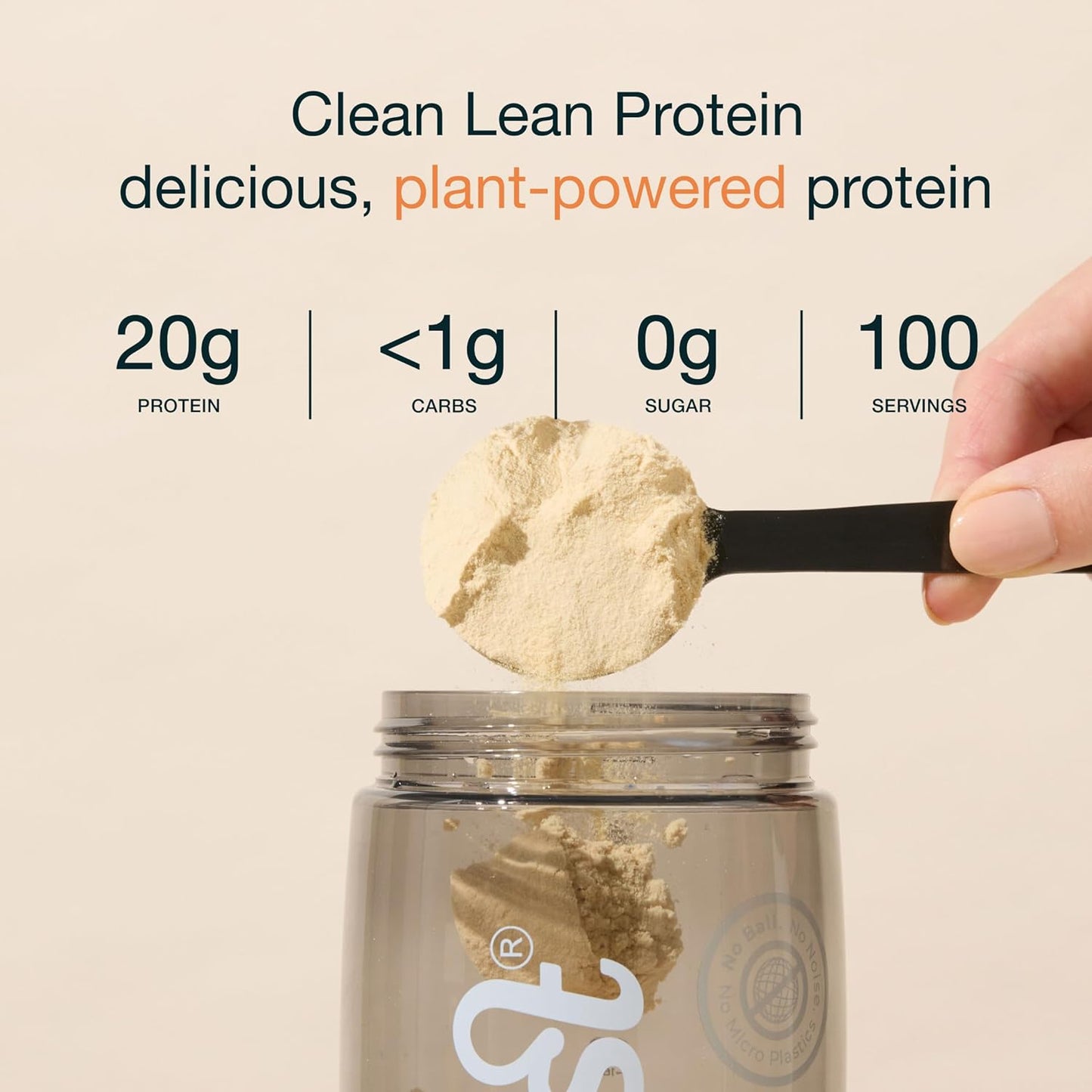 Nuzest Clean Lean Protein Powder - Vegan Plant Based Protein Shake, Smooth Vanilla Flavor, 100 Servings, 5.5 lb - Dairy Free, Gluten Free, GMO Free