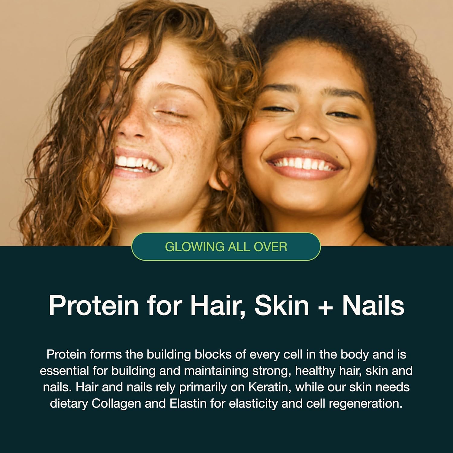 Nuzest Protein Plus Strawberry Powder for Healthy Hair, Skin, and Nails - 8.8oz (10 Servings)