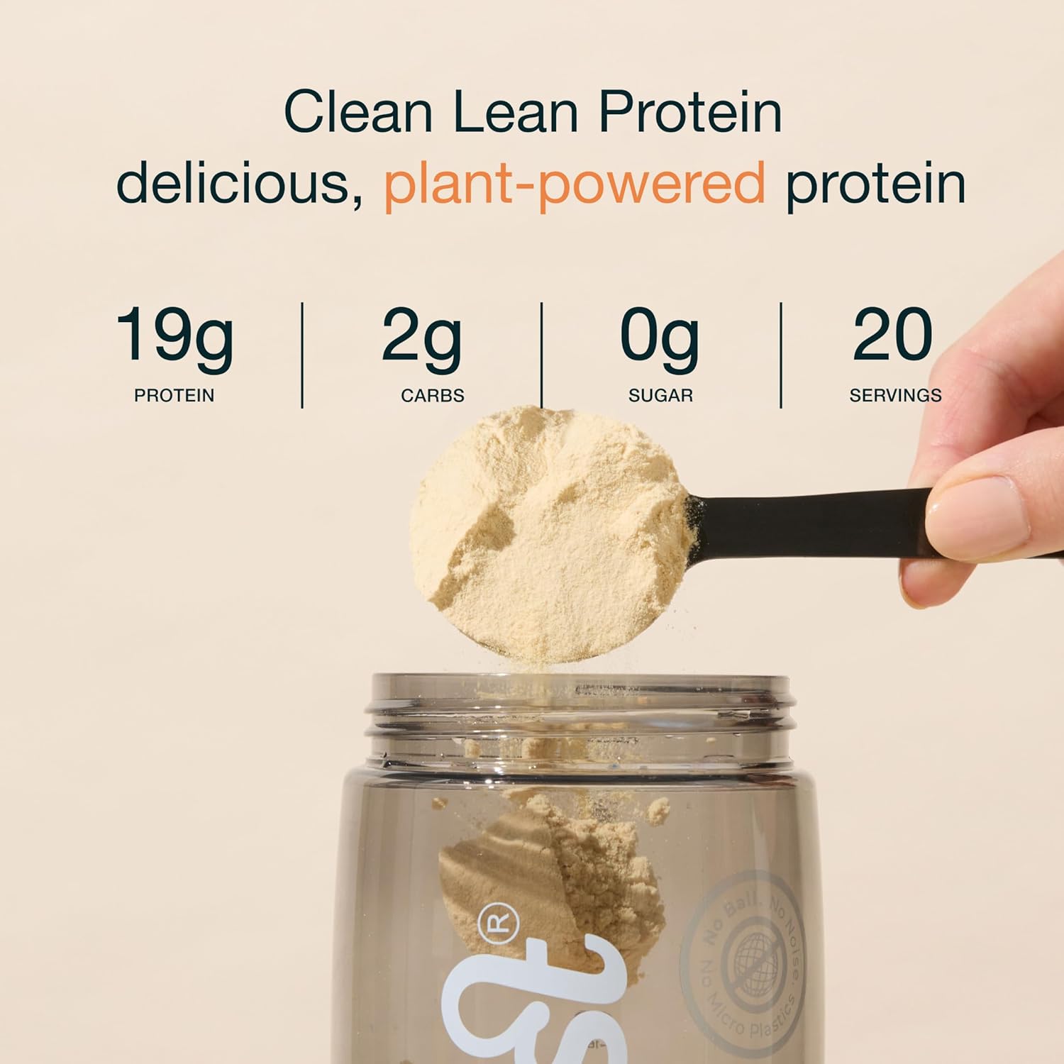 Nuzest Real Coffee Pea Protein Powder - Premium Vegan Plant Based Protein Shake, Dairy Gluten GMO Free - 20 Servings 1.1 lb