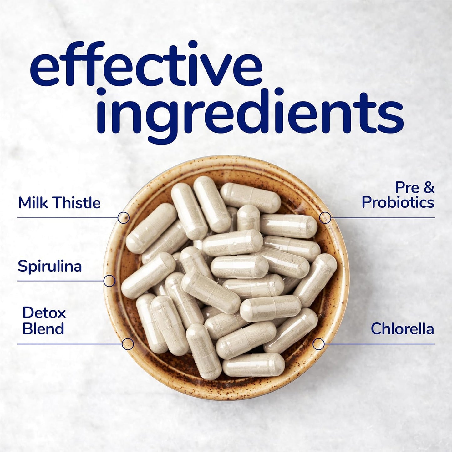 Ocean Algae Cleanse: Gentle Detox with Prebiotic/Probiotic Blend - 60 Capsules