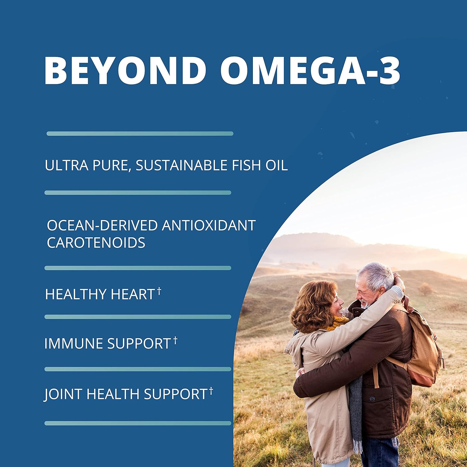 Oceans 3 Beyond Omega 3 Supplement - Garden of Life Ultra Pure EPA/DHA Fish Oil with Antioxidants, 60 Softgels