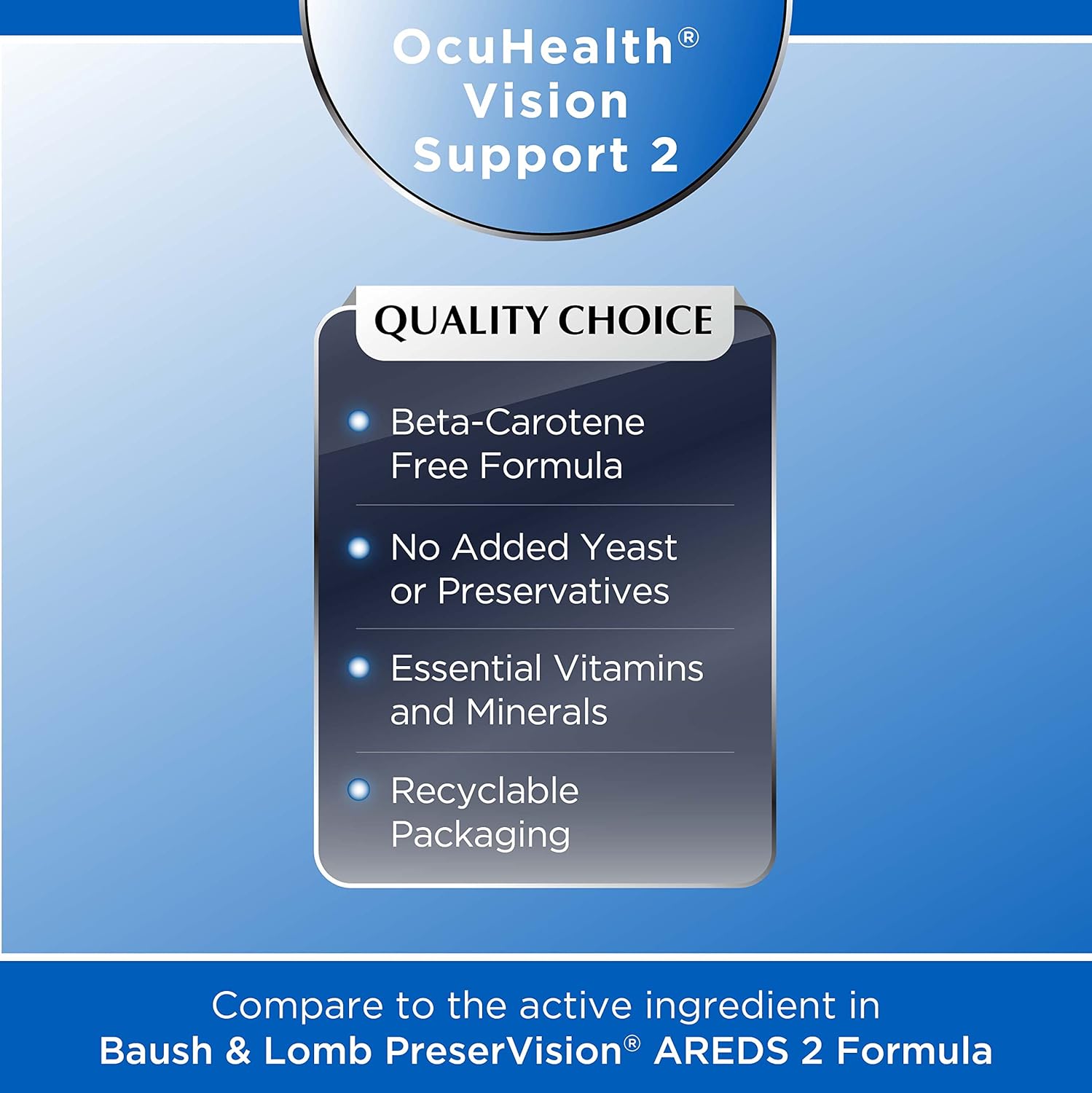 Ocuhealth Eye Health Vision Support Supplement Softgels - 120 Count Bottle