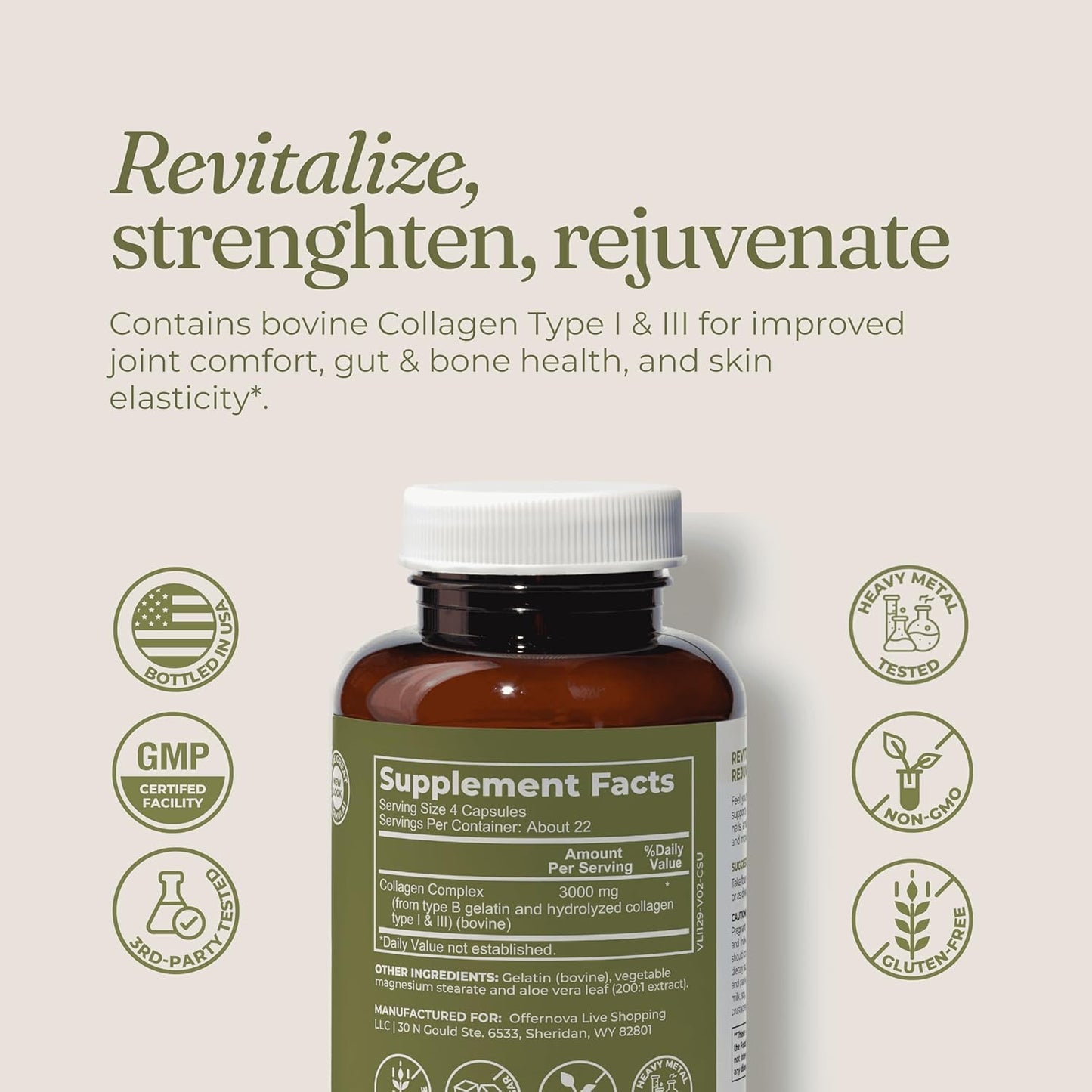 Offernova Collagen and Magnesium Duo for Calm and Repair