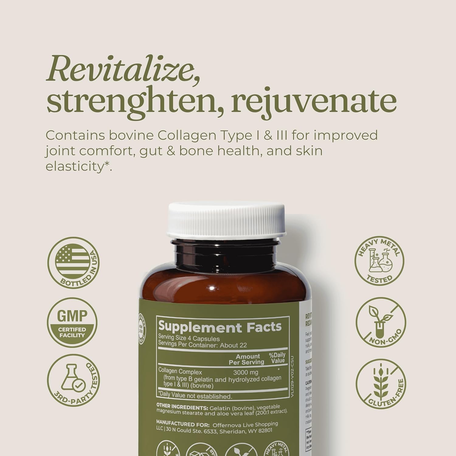 Offernova Collagen and Magnesium Duo for Calm and Repair