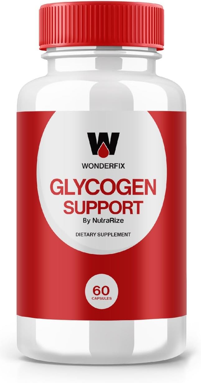 Official NutraRize Wonderfix Glycogen Support Capsules - Maintain Healthy Levels - Advanced Blood Dietary Supplement - 60 Capsules