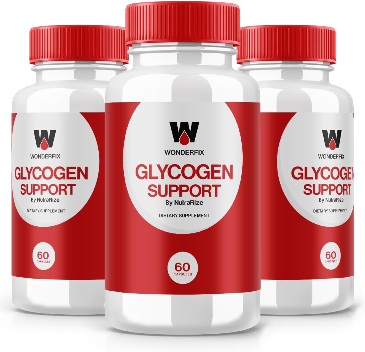 Official Wonderfix Glycogen Support Capsules (3 Pack) - Maintain Healthy Glycogen Levels with Advanced Blood Dietary Supplement - Wonder Fix Reviews (180 Capsules)