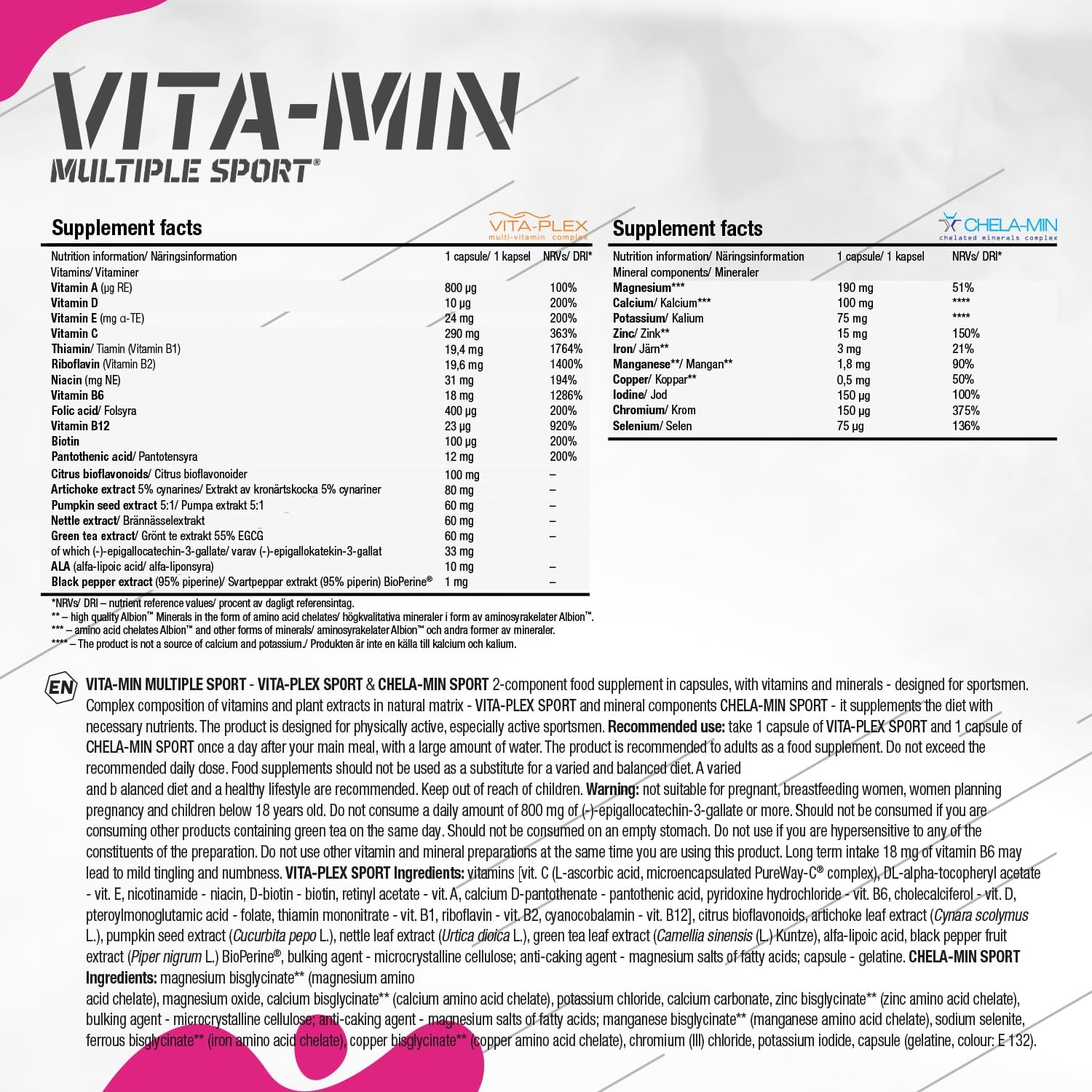 Olimp Vita-Min Multiple Sport Mega Caps - 60 Capsules - Born in the Gym Formula