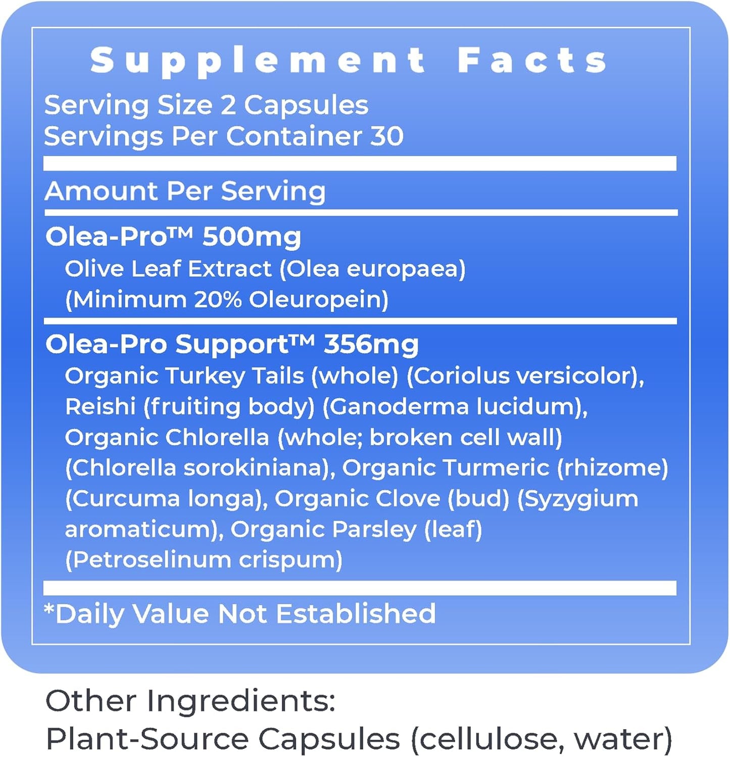 Olive Leaf Extract Capsules - Immune & Heart Health Support Supplement with Oleuropein - 60 Vegetarian Capsules