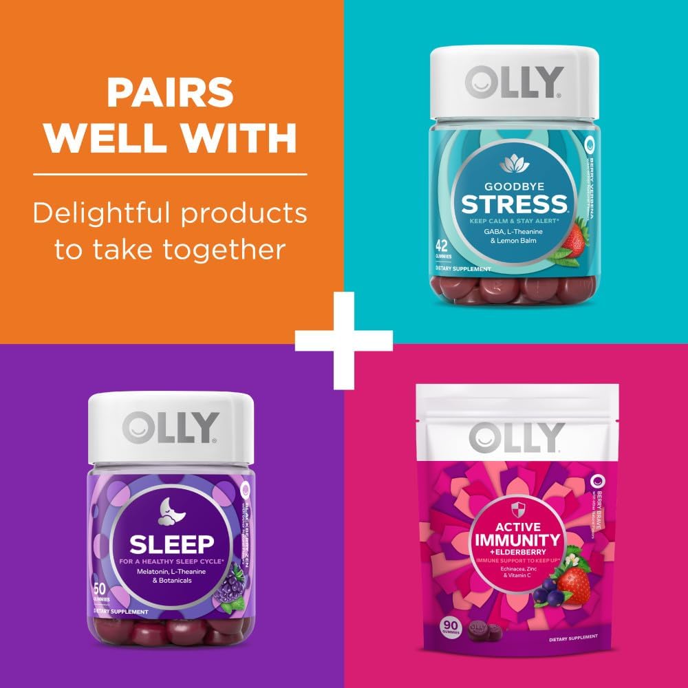 OLLY Energy Gummy with Green Tea Caffeine & B Vitamins, L Theanine, Pineapple Flavor - 30 Ct
