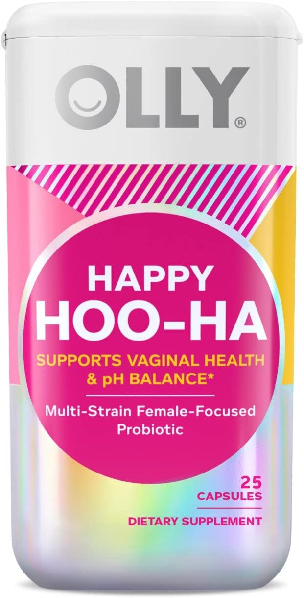 OLLY Happy Hoo-Ha Probiotic Capsules for Women, 25 Count