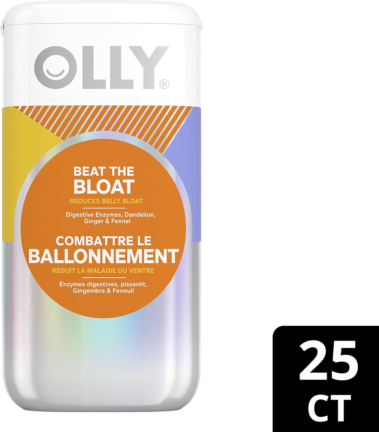 OLLY Metabolism Gummy Rings and Beat The Bloat Capsules Bundle - Energy, Digestive Health, Women's Support (55 Count)