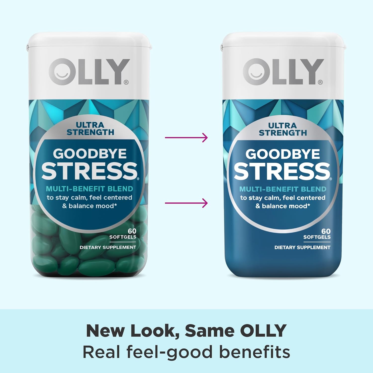 OLLY Ultra Strength Goodbye Stress & Brain Softgels with GABA, Ashwagandha, L-Theanine, Lemon Balm - Nootropic Supplement for Memory & Healthy Brain Function