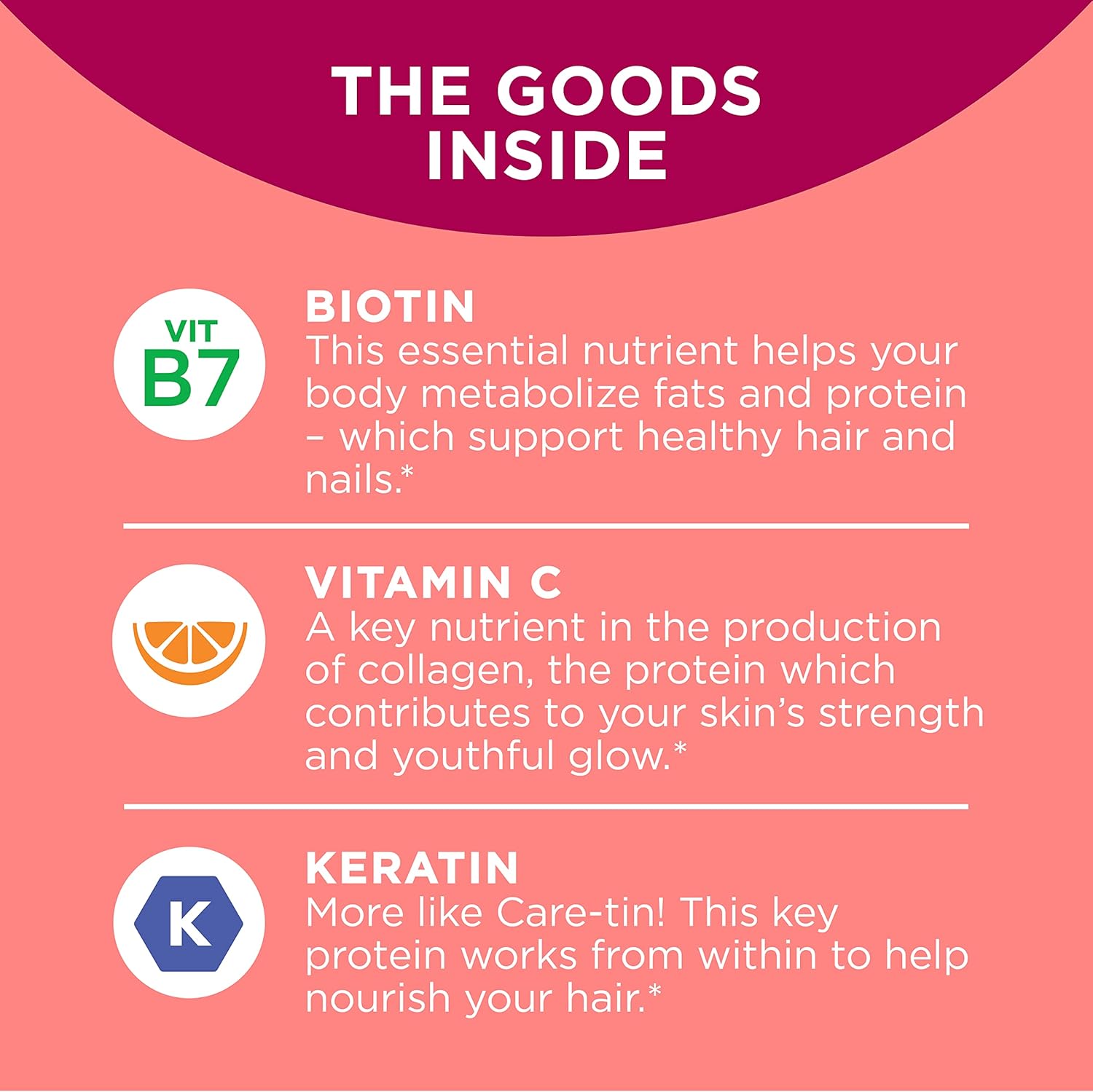 OLLY Undeniable Beauty Gummy - Hair, Skin, Nails Supplement with Biotin, Vitamin C, Keratin - 30 Day Supply, 120 Count