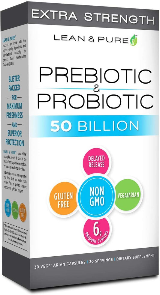 Olympian Labs Extra Strength Prebiotic and Probiotic, 50 Billion CFU, Delayed Release, 30 Tabs Pack