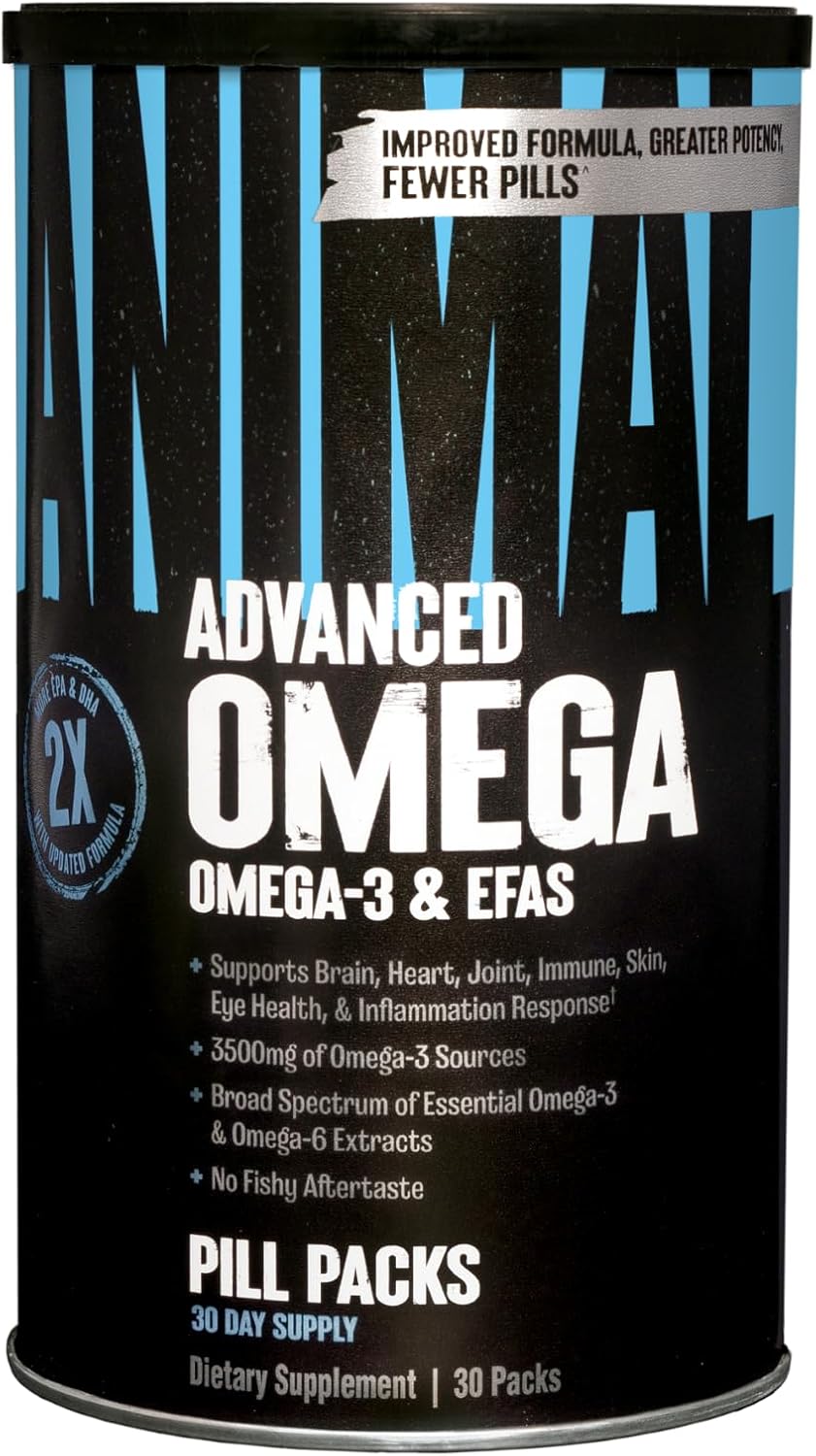 Omega 3 & 6 Fish Oil Flaxseed Supplement with Amino Acids for Recovery - 30 Servings