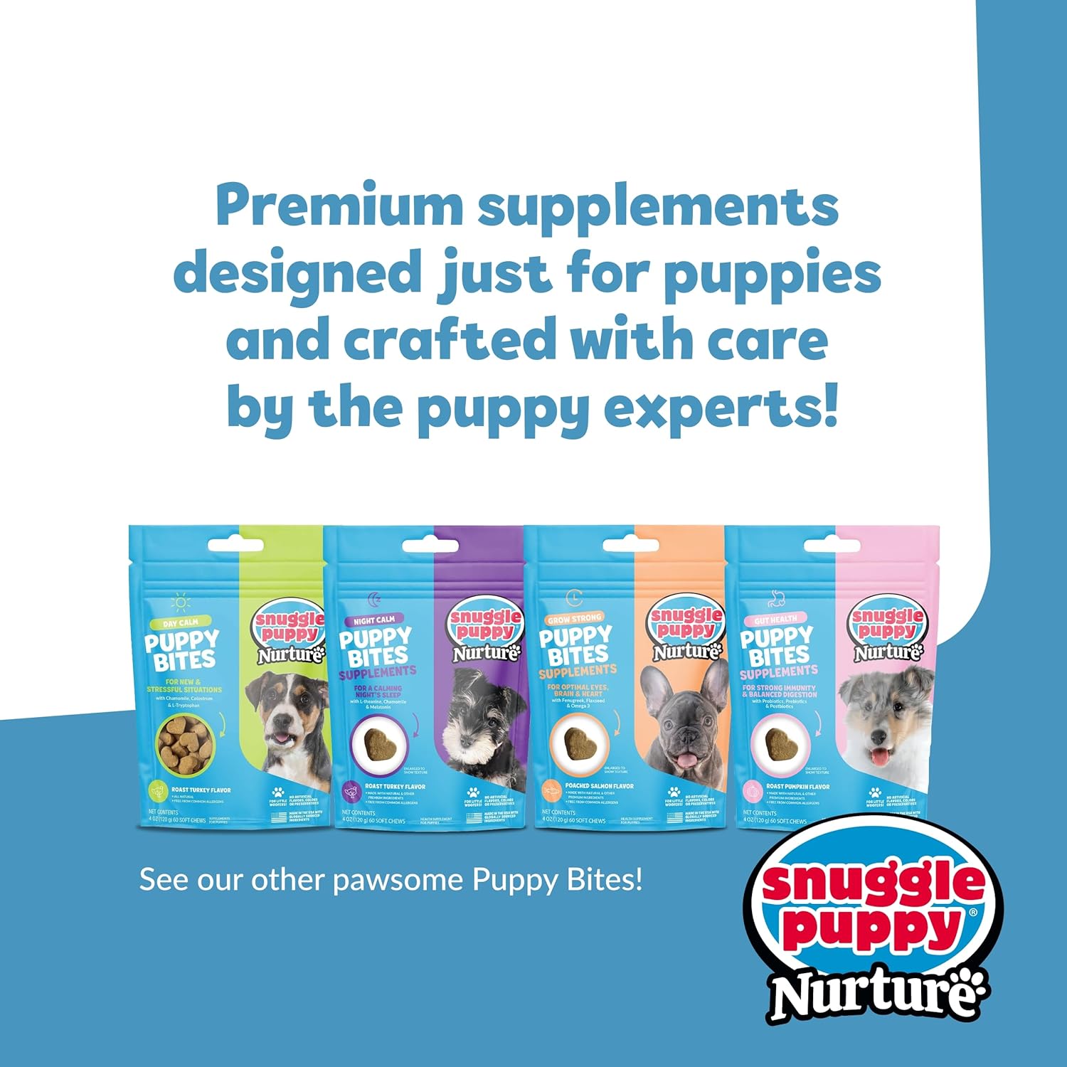 Omega 3 Dog Supplement Soft Chews for Overall Health - Fish Oil Treats for Dogs - 60 Count