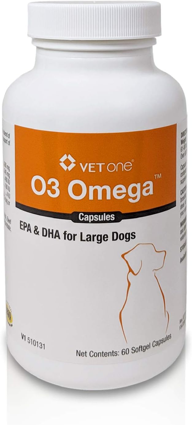 Omega 3 Fatty Acid Supplement for Large Dogs | Supports Immune & Joint Health | Promotes Healthy Skin & Coats | 60 Softgels
