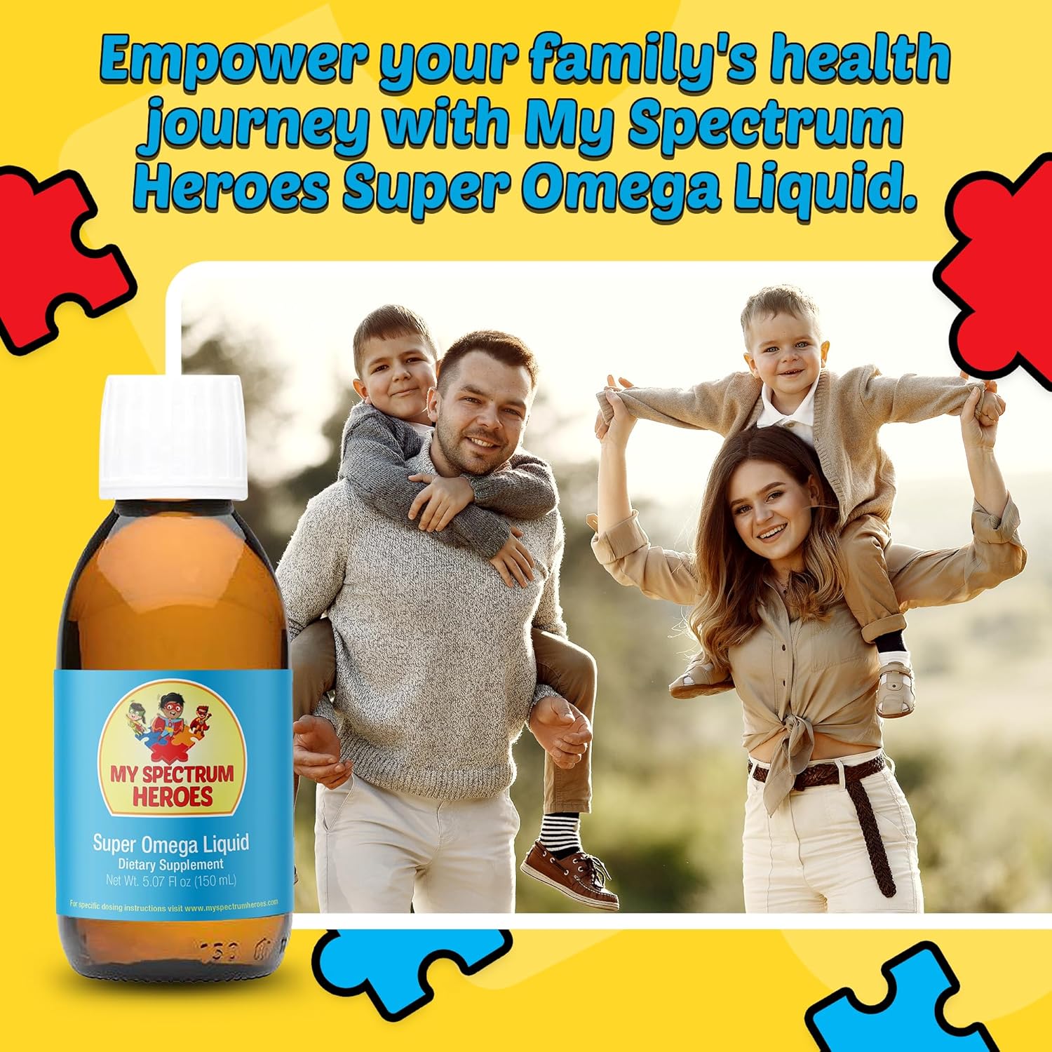 Omega-3 Fish Oil Supplement for Children & Adults - Supports Neural, Inflammation, Immune Health - EPA & DHA for Brain & Eye - Liquid - 5.07oz