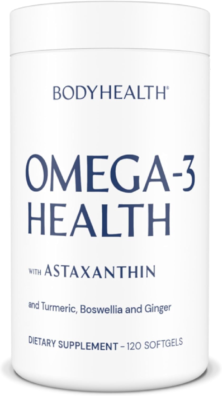 Omega 3 Fish Oil Supplement for Heart & Brain Health - 120 Soft Gels for Men & Women, Fatty Acid Vitamins