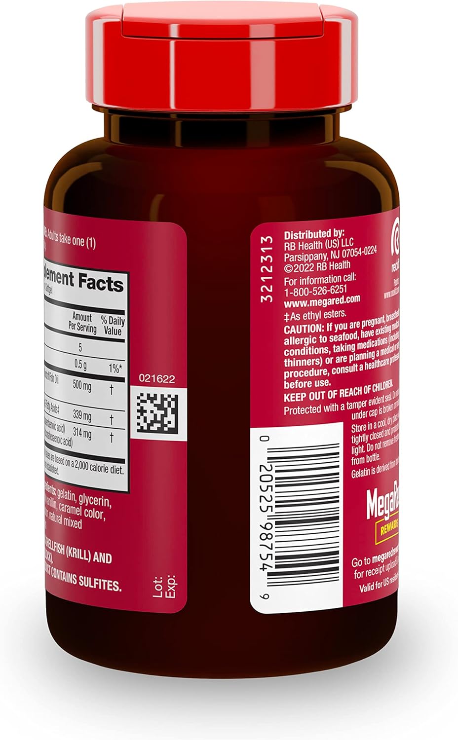 Omega 3 Fish Oil Supplement with Krill Oil, 500mg, 4in1 EPA & DHA Softgels, 140ct Bottle, Supports Brain, Eye, Joint & Heart Health