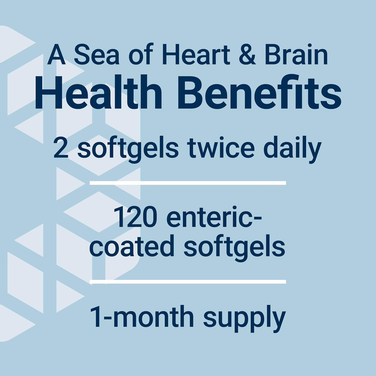 Omega-3 Fish Oil with Sesame Lignans & Olive Extract for Heart, Brain, and Inflammation Health - 120 Softgels, Gluten-Free, Non-GMO, Enteric-Coated