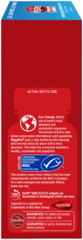 Omega-3 Krill Oil Joint Care Supplement with EPA/DHA Fatty Acids, Antioxidants, Hyaluronic Acid - No Fishy Burp Aftertaste - 120 Softgels