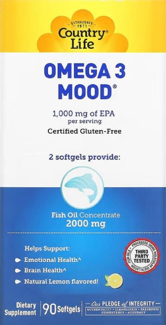 Omega 3 Mood Support Supplement by Country Life