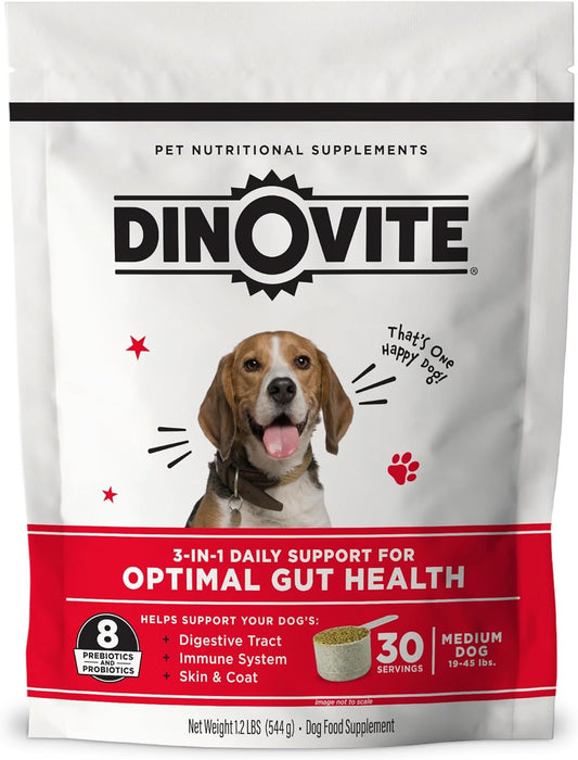 Omega 3 Probiotic and Skin & Coat Supplement for Medium Dogs - Hot Spot Relief - 30 Day Supply