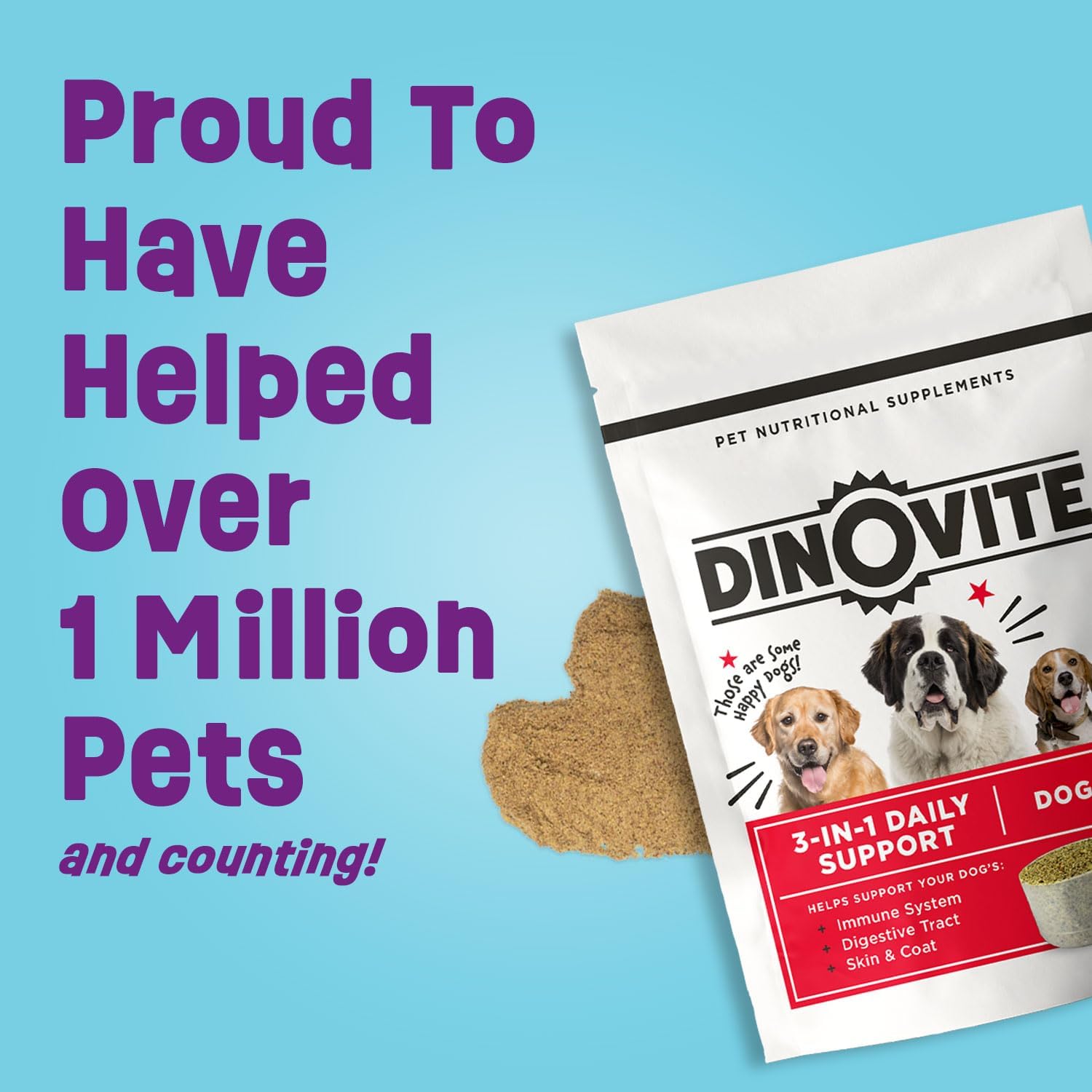 Omega 3 Probiotic and Skin & Coat Supplement for Medium Dogs - Hot Spot Relief - 30 Day Supply