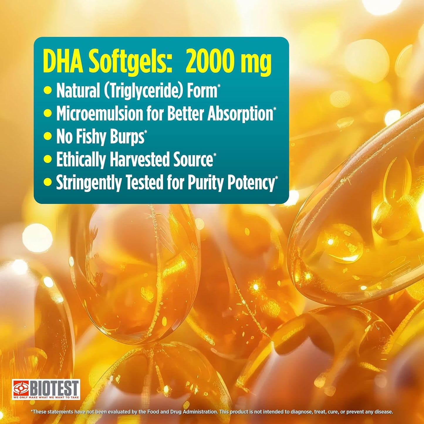 Omega-3 Rich Biotest Flameout Fish Oil Softgels - 4200 mg DHA & EPA - Pharmaceutical Grade - 90 Count