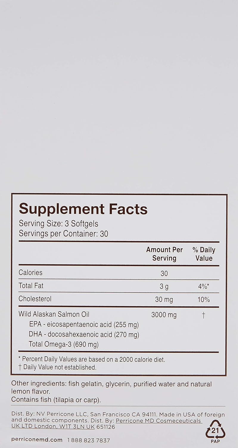 Omega 3 Supplements by Perricone MD for Improved Health and Wellness