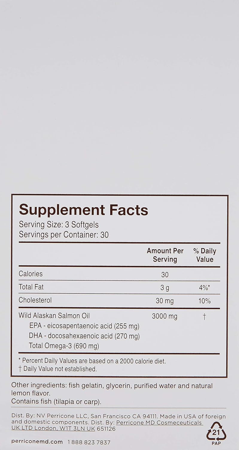 Omega 3 Supplements by Perricone MD for Improved Health and Wellness