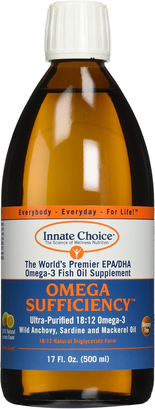 Omega Sufficiency Lemon - 500ml by Innate Choice: High-Quality Omega-3 Supplement