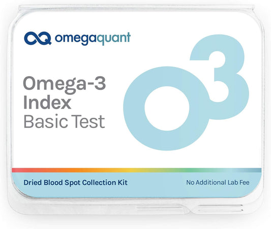 OmegaQuant Omega-3 Index Basic Home Test Kit with Blood Collection - Easy One Drop Blood Test for Omega-3 Levels | 1 Kit