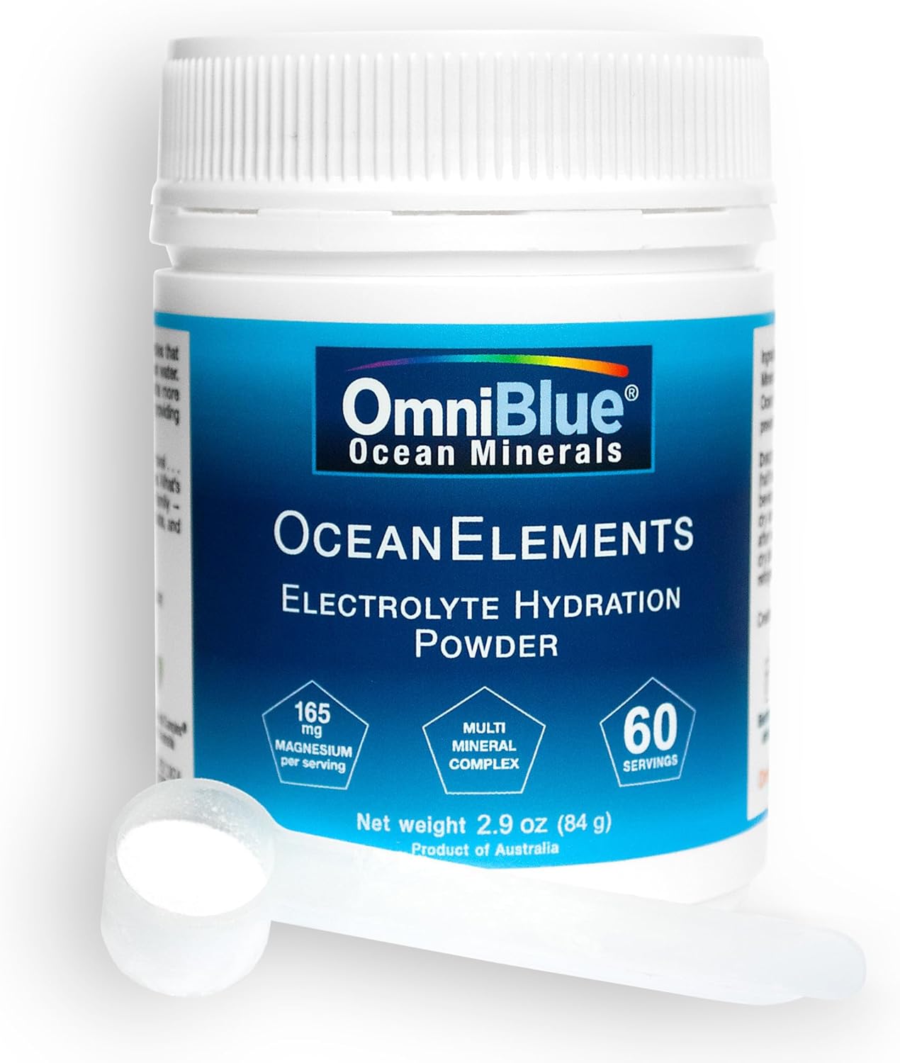 OmniBlue Electrolyte Hydration Powder & OceanPower Topical Spray - Sugar-Free, Carb-Free Mineral Replenishment