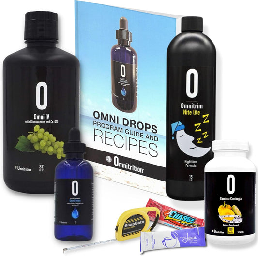 Omnitrition Omni Drop Program Bundle with B12, Program Guide, Omni IV, OmniTrim Nite Lite, Garcinia Cambogia, Samples & Carabiner