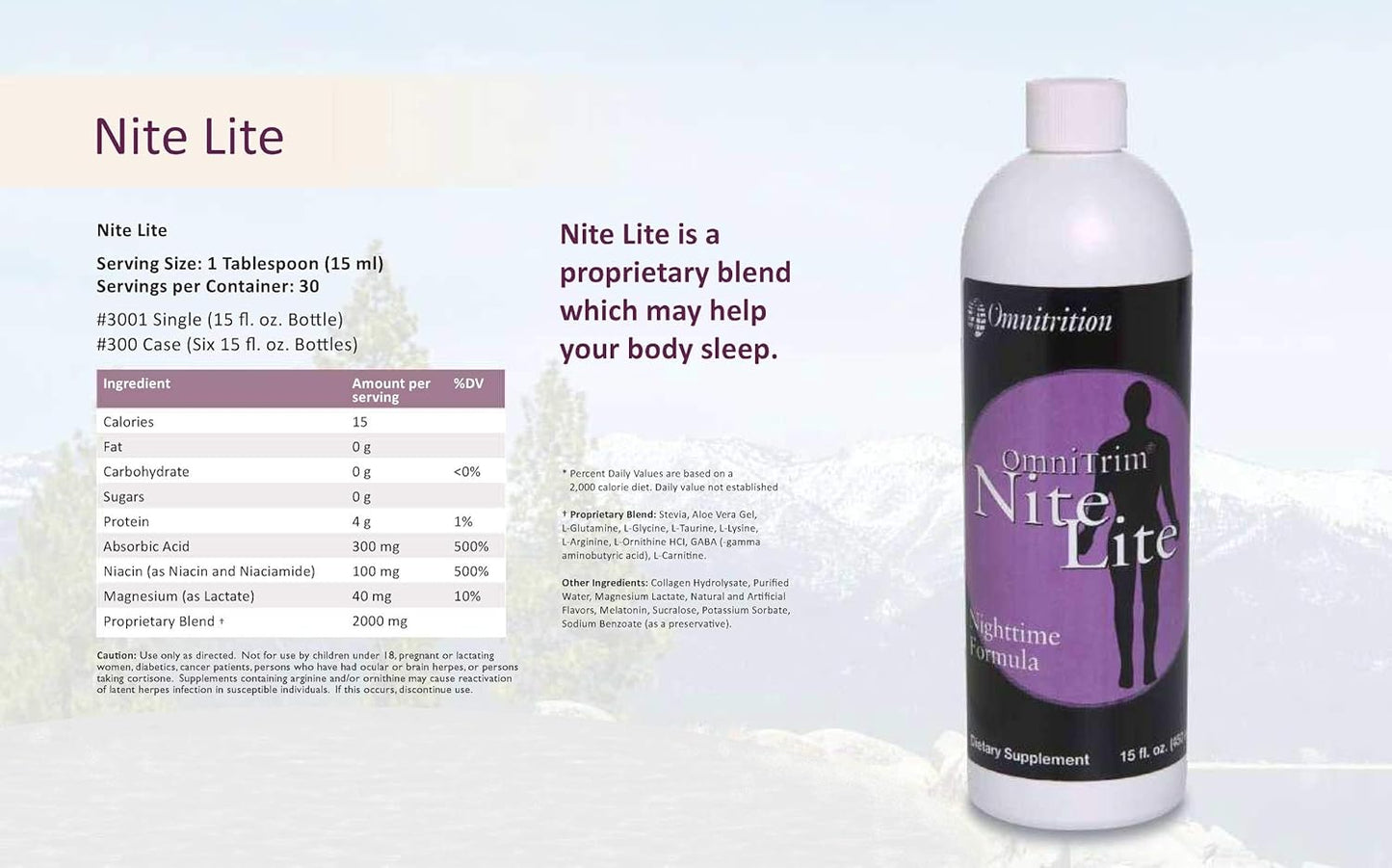 Omnitrition Omni Drop Program Bundle with FAB4: Omni Drops Diet Drops, Omni IV, OmniTrim Nite Lite, Fiber n Mor - 4oz Bottle and Guide